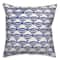Blue Scallop Pattern 18" x 18" Indoor / Outdoor Pillow